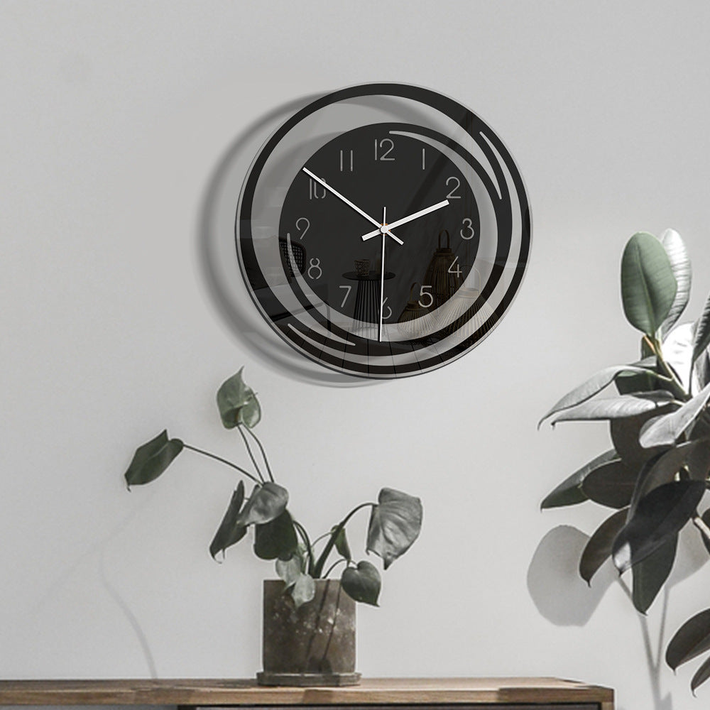 Creative Home Living Room Decoration Acrylic Wall Clock Minimalist Nordic Style Transparent Silent Clock