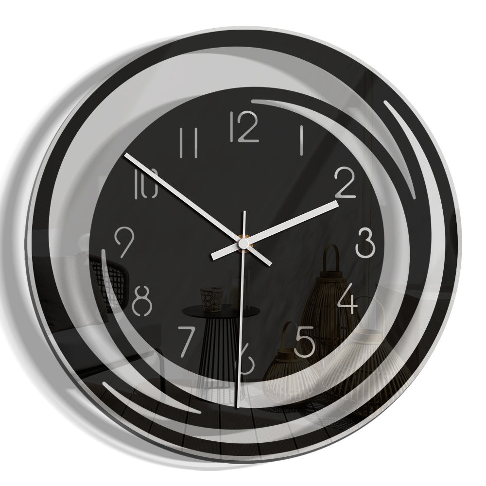 Creative Home Living Room Decoration Acrylic Wall Clock Minimalist Nordic Style Transparent Silent Clock