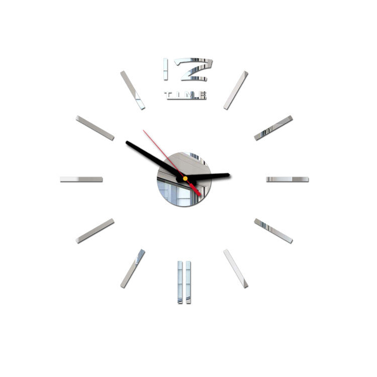 Creative Acrylic Wall Clock Diy Mirror Wall Clock Decoration Clock Sticken On The Wall