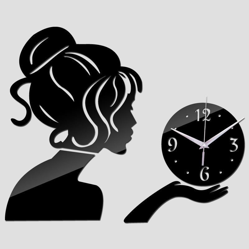 Acrylic Mirror Wall Clock Personality Clock