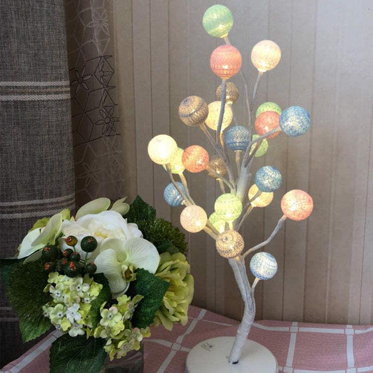 New Style Led Small Tree 50cm Cotton Home Decoration Tree Lamp Light String Ball