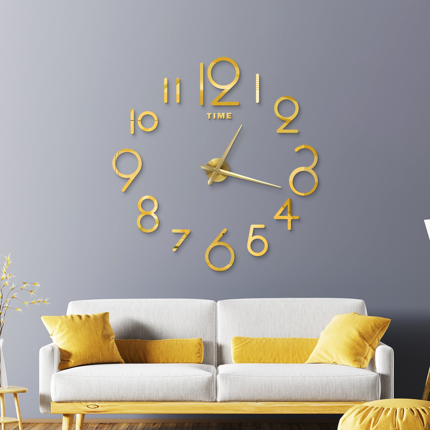 Wall Clock Creative Acrylic Clock Sticken On The Wall