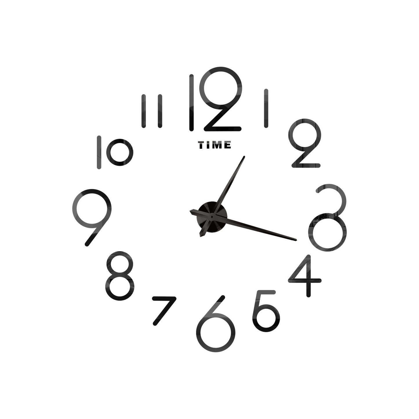 Wall Clock Creative Acrylic Clock Sticken On The Wall