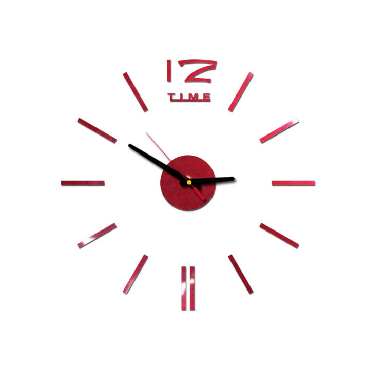 Creative Acrylic Wall Clock Diy Mirror Wall Clock Decoration Clock Sticken On The Wall