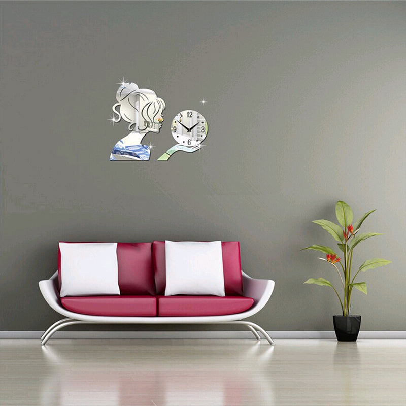 Acrylic Mirror Wall Clock Personality Clock