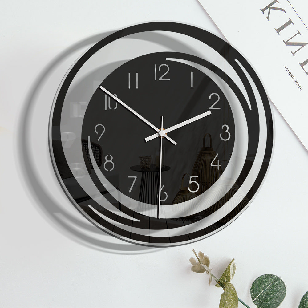 Creative Home Living Room Decoration Acrylic Wall Clock Minimalist Nordic Style Transparent Silent Clock
