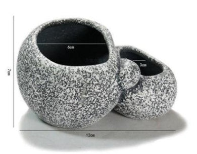 Ceramic Simulation Stone Hydroponic Pots Multifunctional Cichlid Pots Hide Breeding Fish Tanks