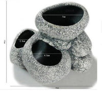 Ceramic Simulation Stone Hydroponic Pots Multifunctional Cichlid Pots Hide Breeding Fish Tanks