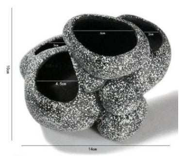 Ceramic Simulation Stone Hydroponic Pots Multifunctional Cichlid Pots Hide Breeding Fish Tanks