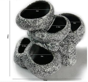 Ceramic Simulation Stone Hydroponic Pots Multifunctional Cichlid Pots Hide Breeding Fish Tanks