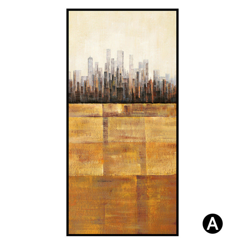 Amazon Aliexpress Hot-Selling Abstract City Architectural Decoration Painting Creative Color Home Entrance Painting