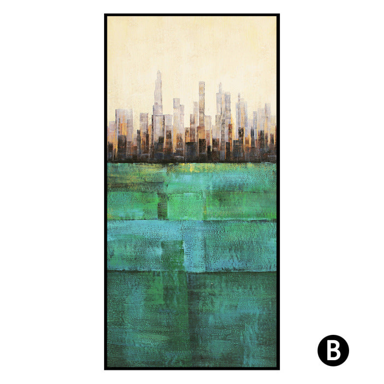Amazon Aliexpress Hot-Selling Abstract City Architectural Decoration Painting Creative Color Home Entrance Painting