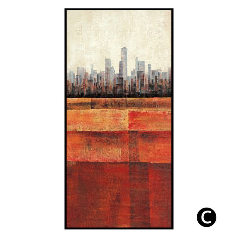 Amazon Aliexpress Hot-Selling Abstract City Architectural Decoration Painting Creative Color Home Entrance Painting