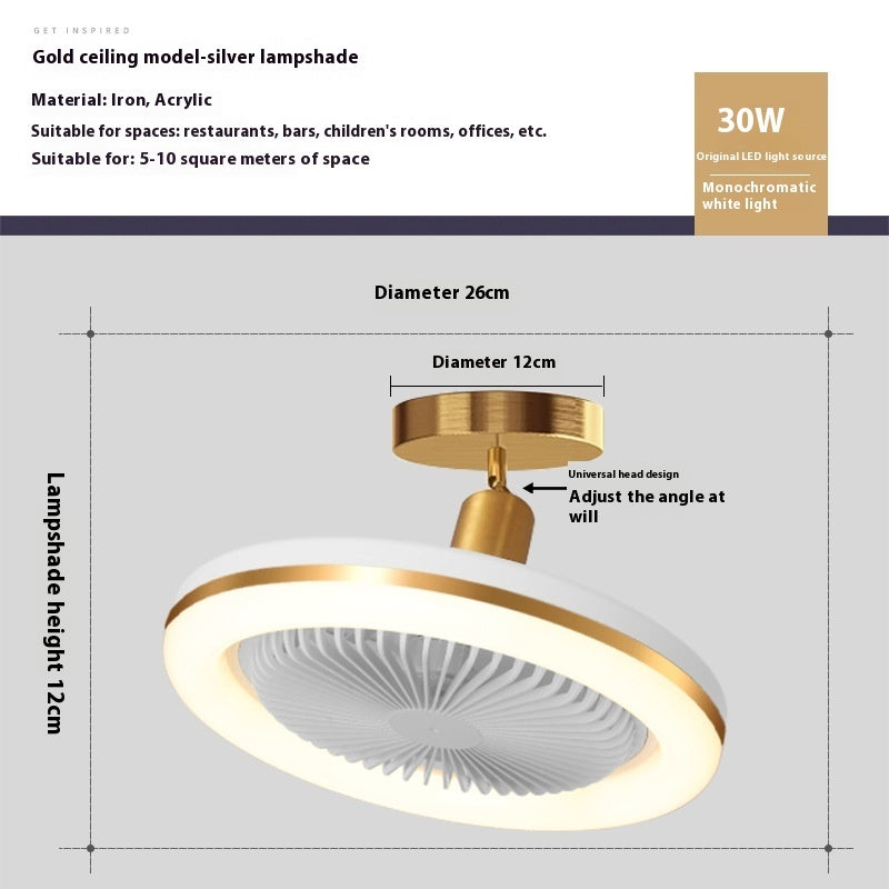 Fan Lamp Restaurant Ceiling Fan Lights Mute Modern Minimalist