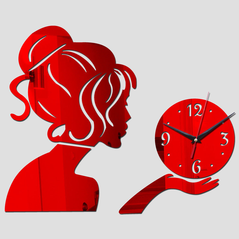 Acrylic Mirror Wall Clock Personality Clock