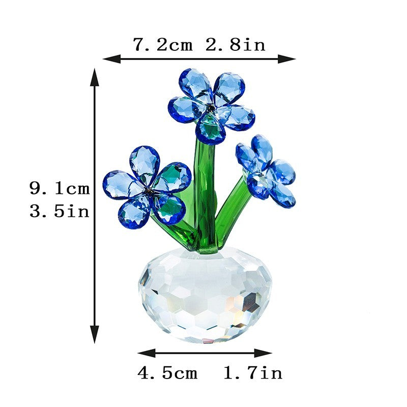 Crystal Flowers Car Decoration Living Room Creative Decorations