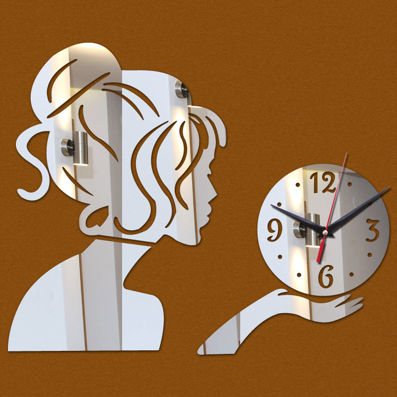 Acrylic Mirror Wall Clock Personality Clock