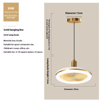 Fan Lamp Restaurant Ceiling Fan Lights Mute Modern Minimalist