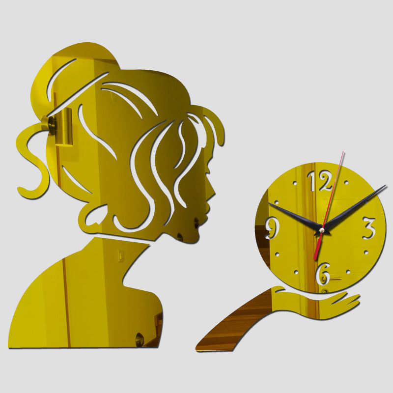 Acrylic Mirror Wall Clock Personality Clock