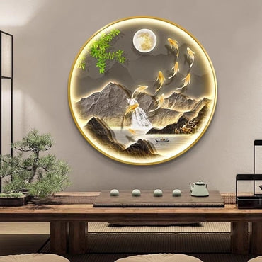 Hanging Paintings On Circular Corridor Walls