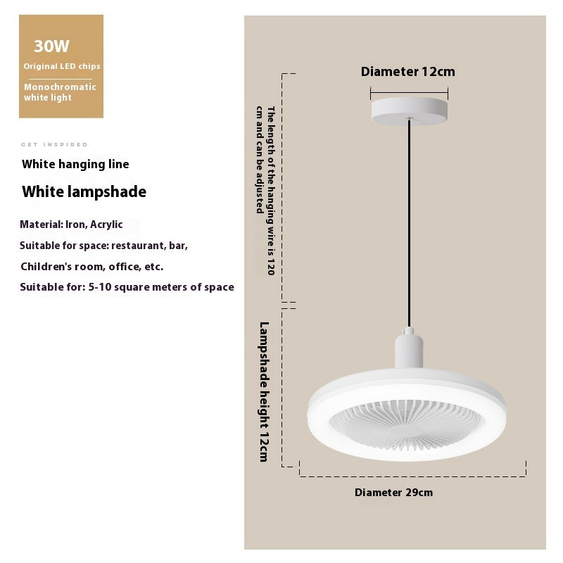 Fan Lamp Restaurant Ceiling Fan Lights Mute Modern Minimalist