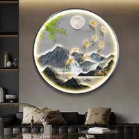 Hanging Paintings On Circular Corridor Walls