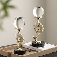 Light Luxury High-grade Crystal Dolphin Soft Home Decoration Desktop Ornaments