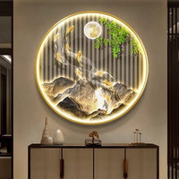 Hanging Paintings On Circular Corridor Walls