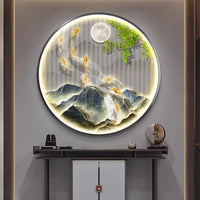 Hanging Paintings On Circular Corridor Walls